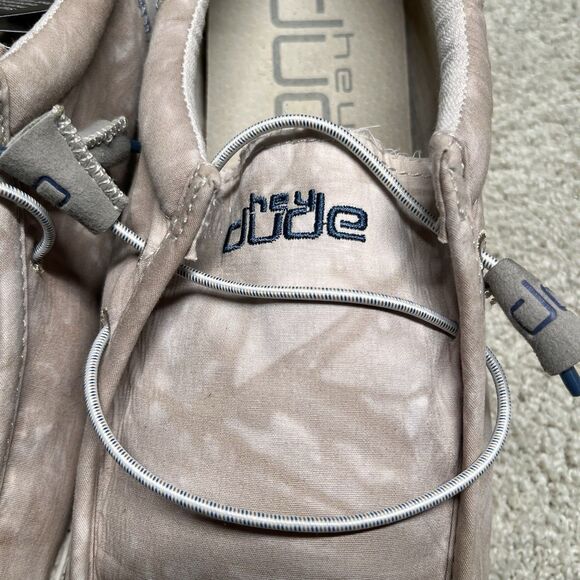 NWT HEY DUDE WALLY FUNK CANVAS Mens Shoe 15 Tan Lightweight Slip-On Camp Tie Dye - Picture 6 of 13